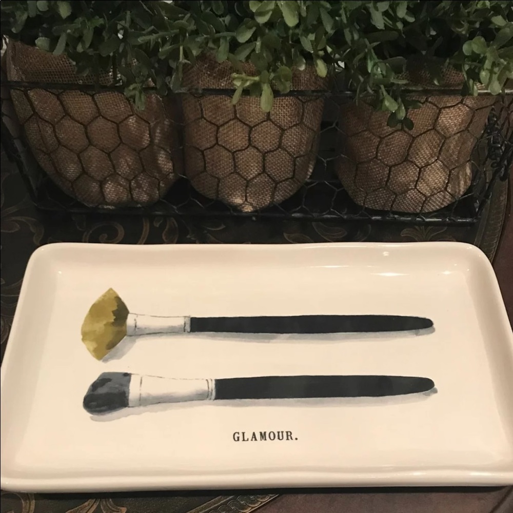 Rae Dunn "Glamour" Makeup Tray